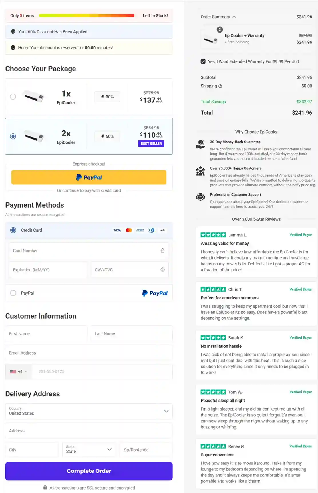 EpiCooler EpiCooler Order Page
